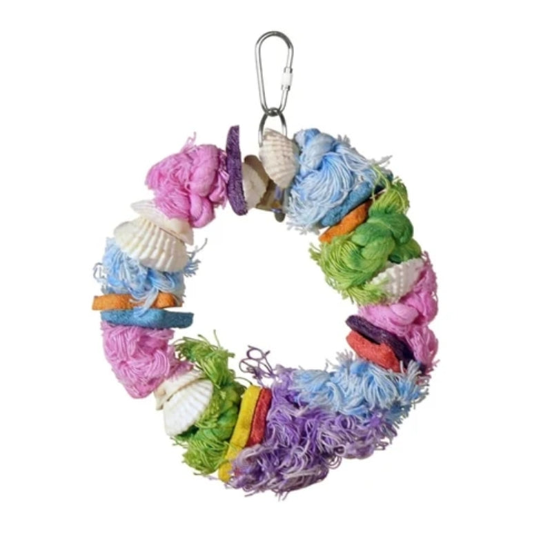Hanging Sea Shell Preening Bird Toy
